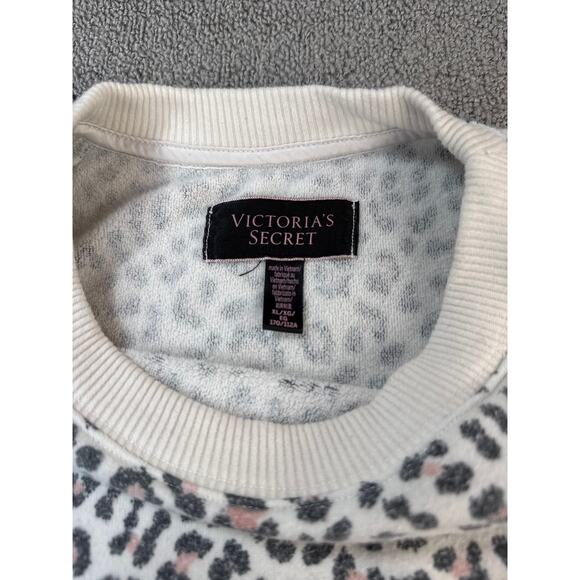 Victoria's Secret Sweatshirt Crewneck Casual Lounge Cheetah Print Size XL - Picture 4 of 7